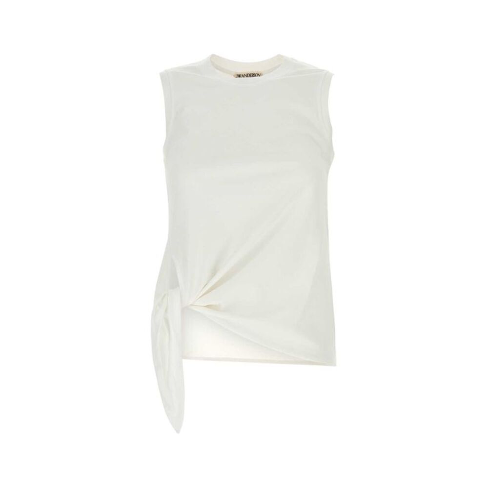 Jw Anderson Women White Cotton Tank Top